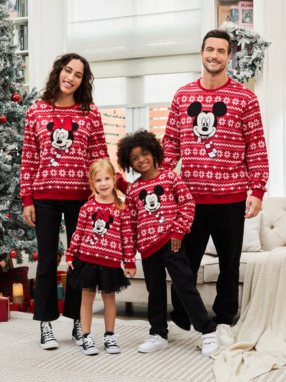 Mickey And Minnie Christmas Family Matching Sweater Set