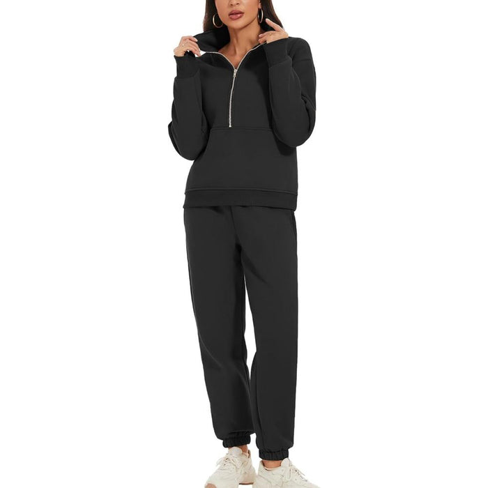 Zipper Pullover And Jogger Set