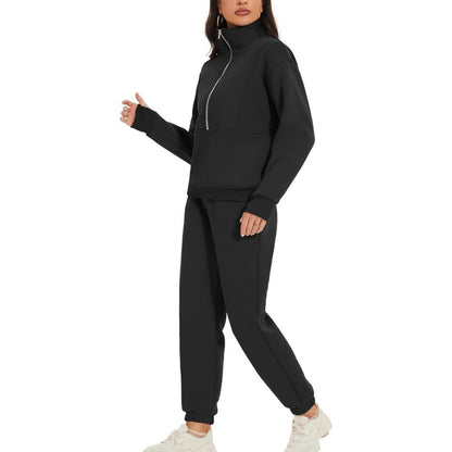 Zipper Pullover And Jogger Set