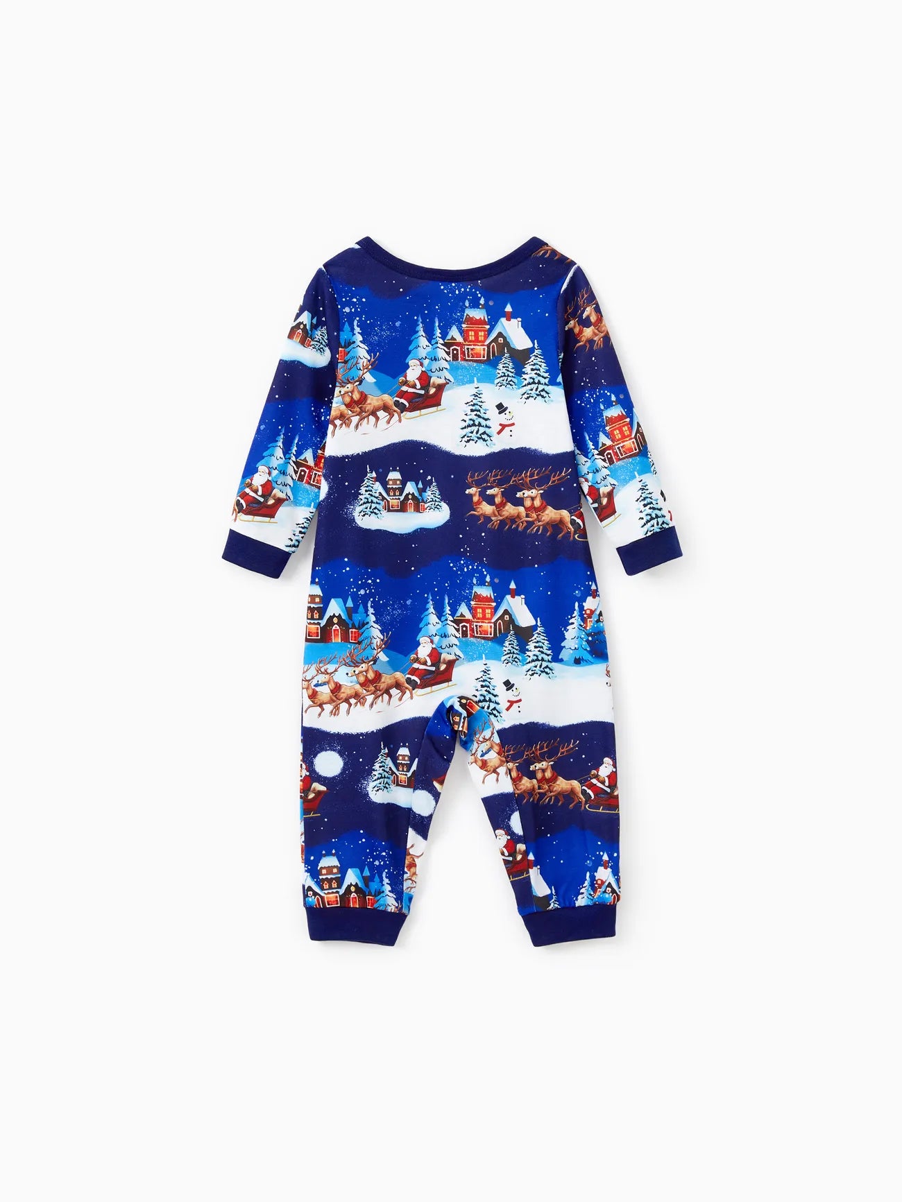 Santa Sleigh And Reindeer Family Matching Pajamas Set