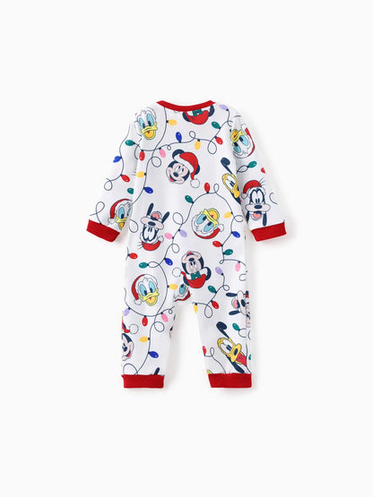 Mickey Printed Family Christmas Hoodie Set