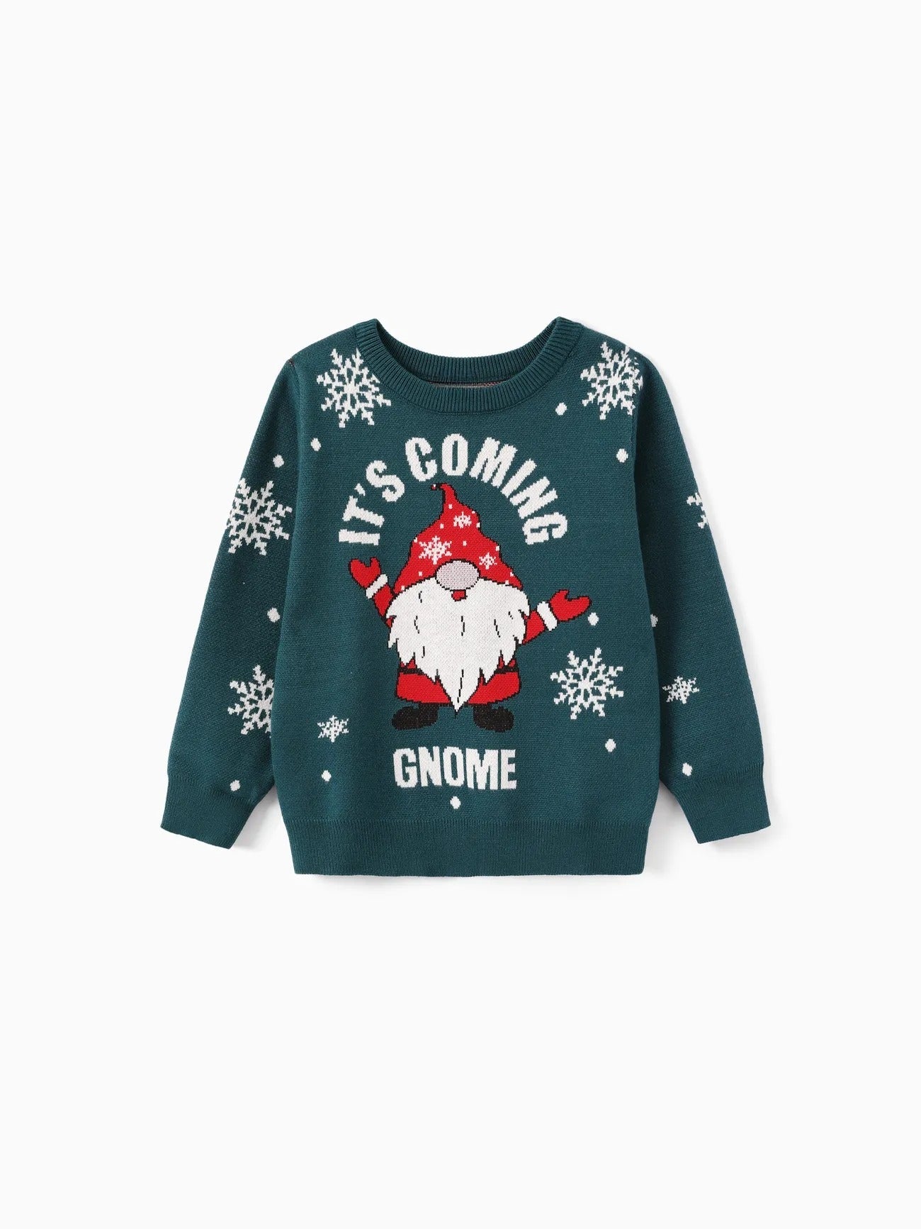 Family Matching Christmas Sweater With Snowflake Details