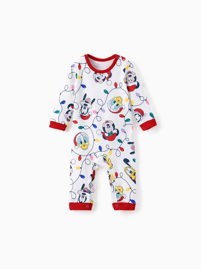 Mickey Printed Family Christmas Hoodie Set