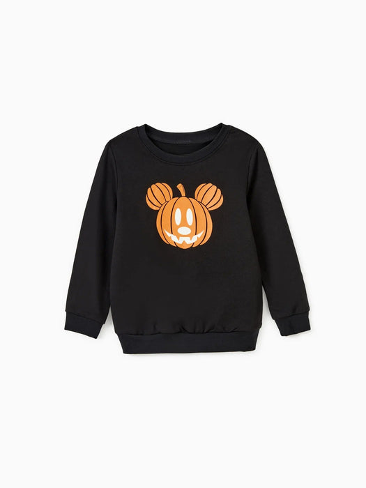 Halloween Glow In The Dark Family Matching Pumpkin Print Tops