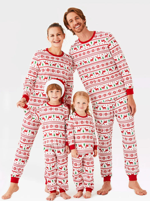 Reindeer Snowflake Family Matching Pajama Set