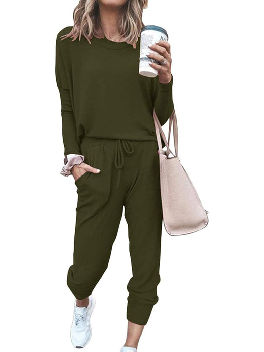 2 Piece Long Sleeve Lounge Outfit Set