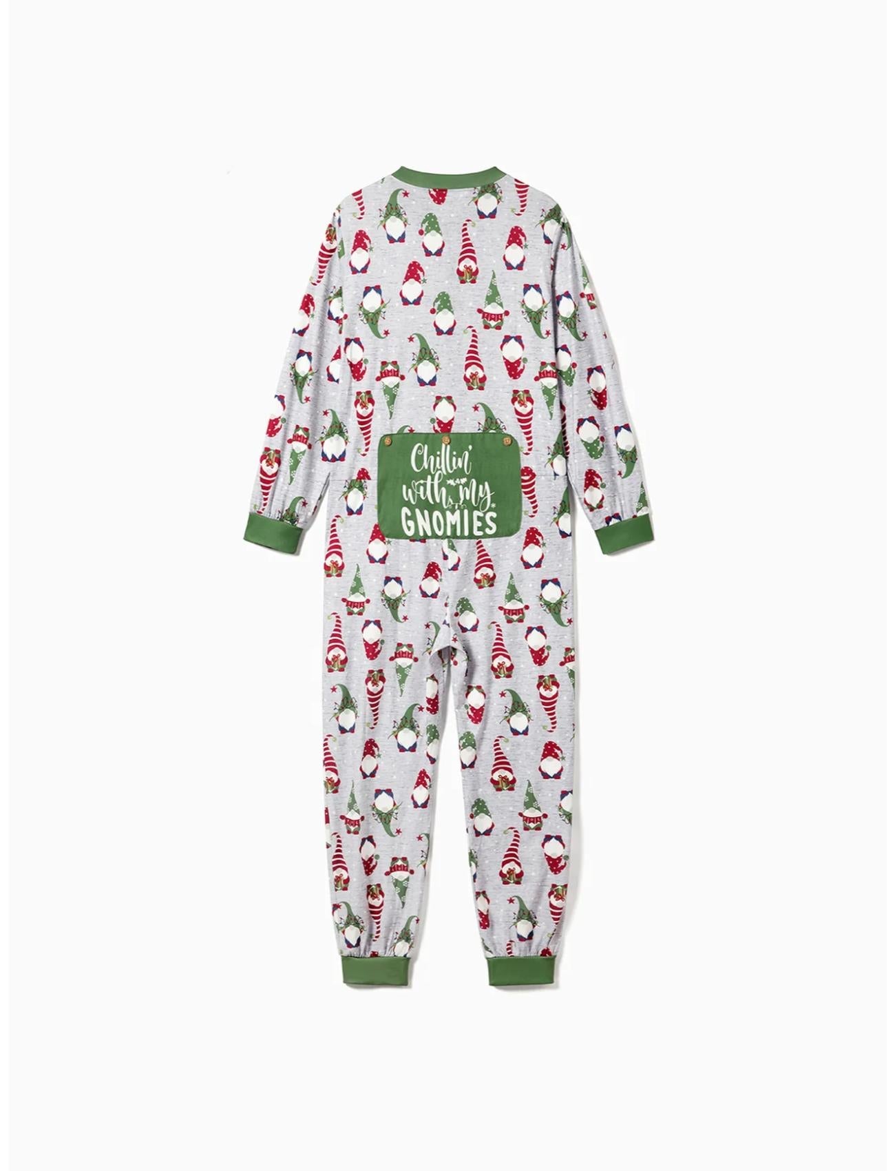 Family Matching Gnome All Over Print Romper Pajama Set