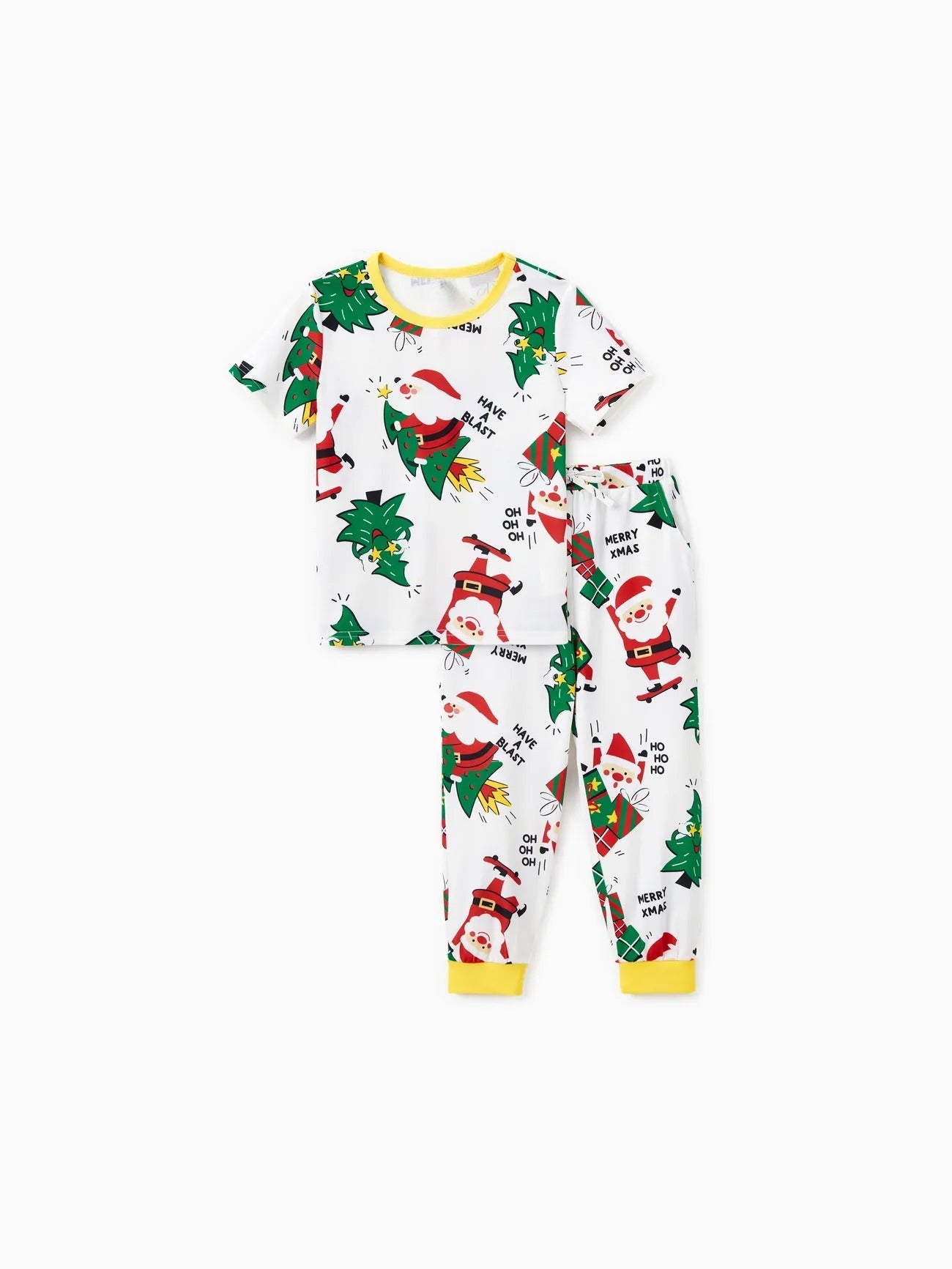 Festive Printed Family Pajama Set For Christmas