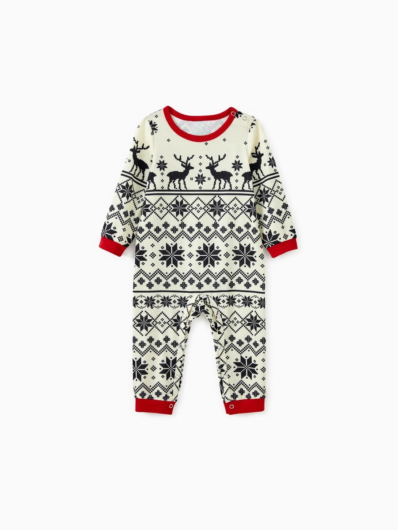 Family Matching Reindeer And Snowflake Pajama Set