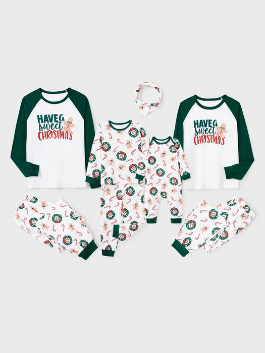 Gingerbread And Wreath Family Matching Pajama Set