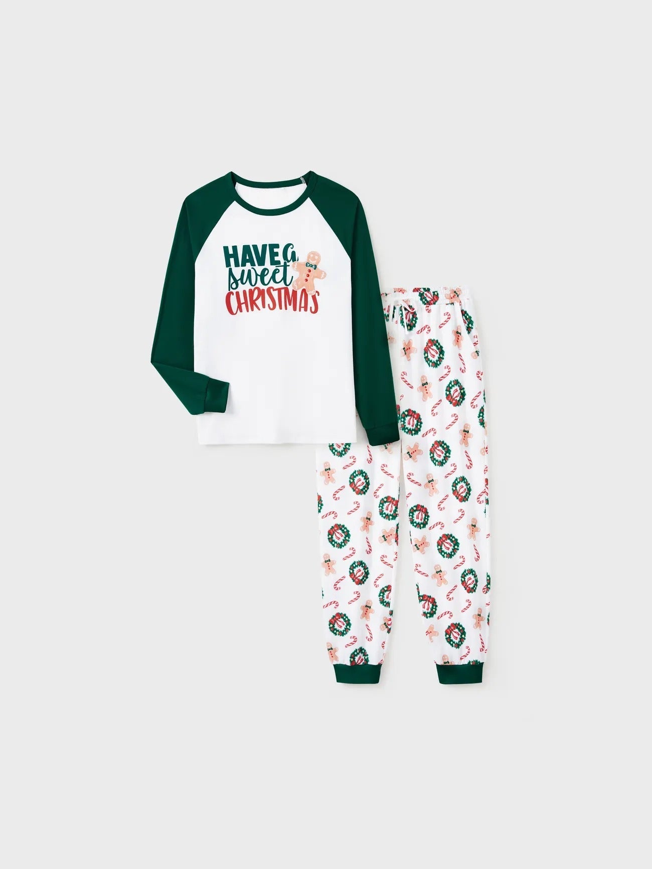 Gingerbread And Wreath Family Matching Pajama Set