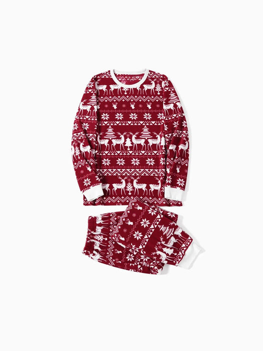 Christmas Family Matching Festival Print Long Sleeves Pajama Sets