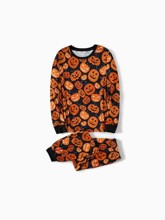 Halloween Family Matching Pumpkin Design Pajama Set