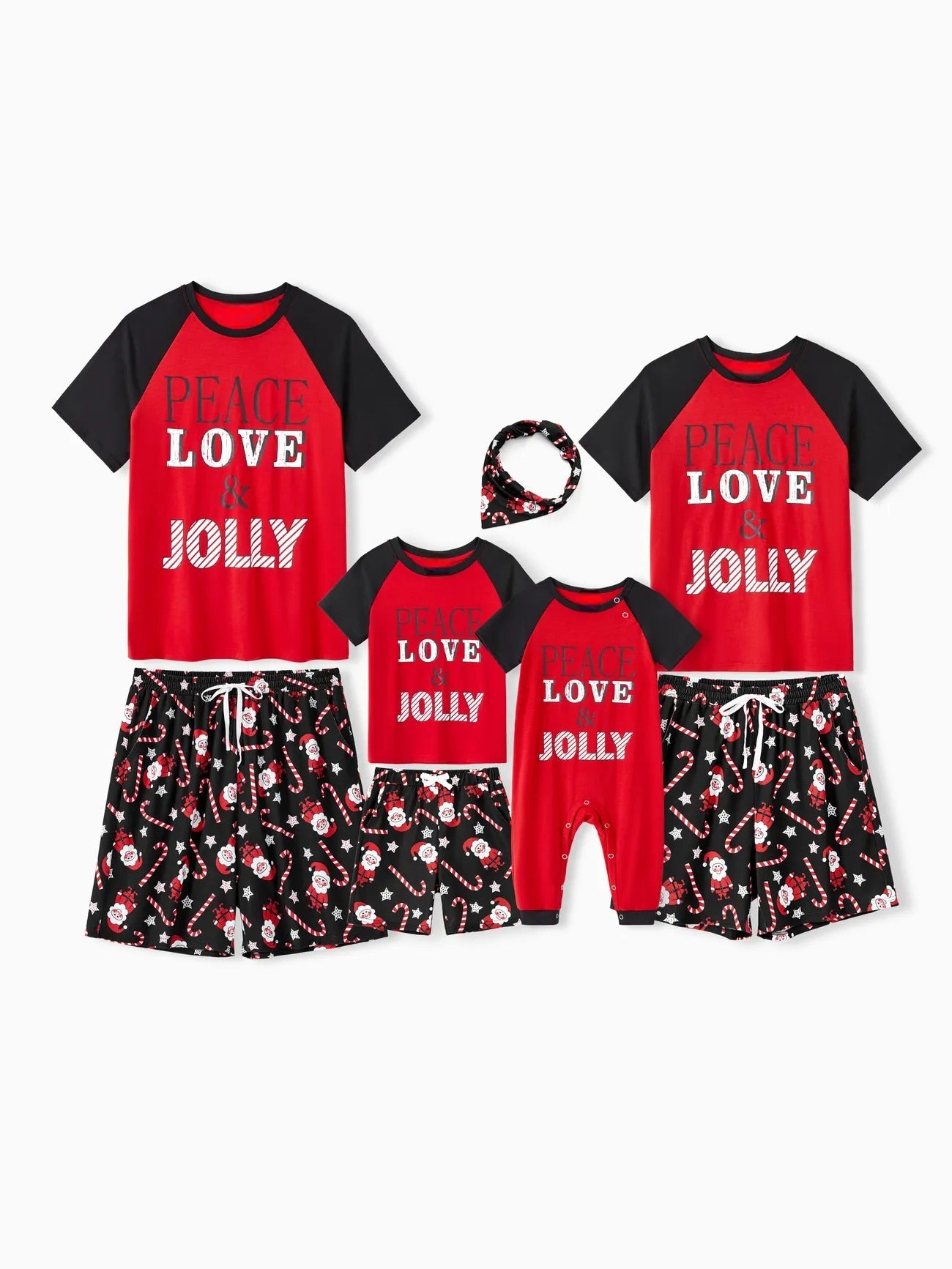 Letter Printed Family Matching Holiday Pajama Set