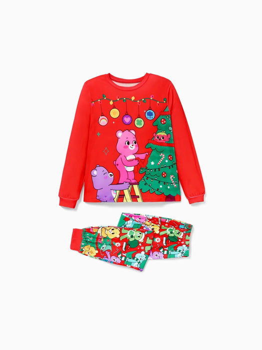 Festive Cartoon Family Matching Pajama Set