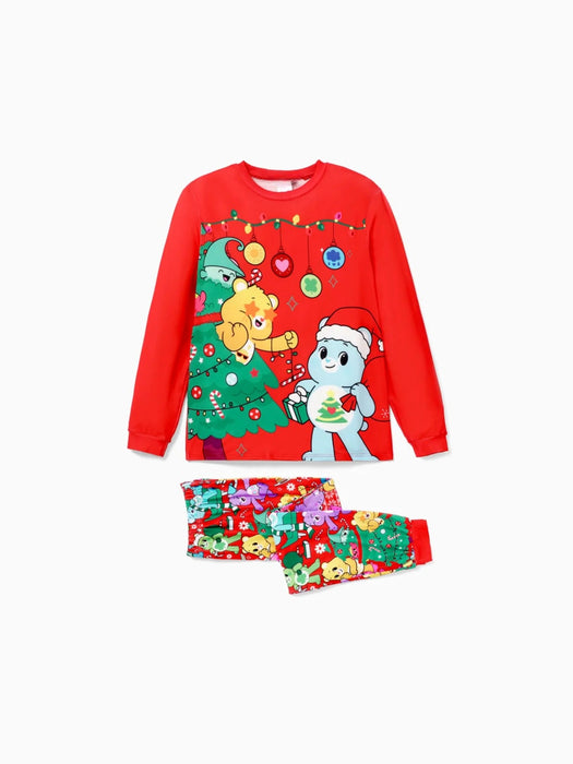 Festive Cartoon Family Matching Pajama Set