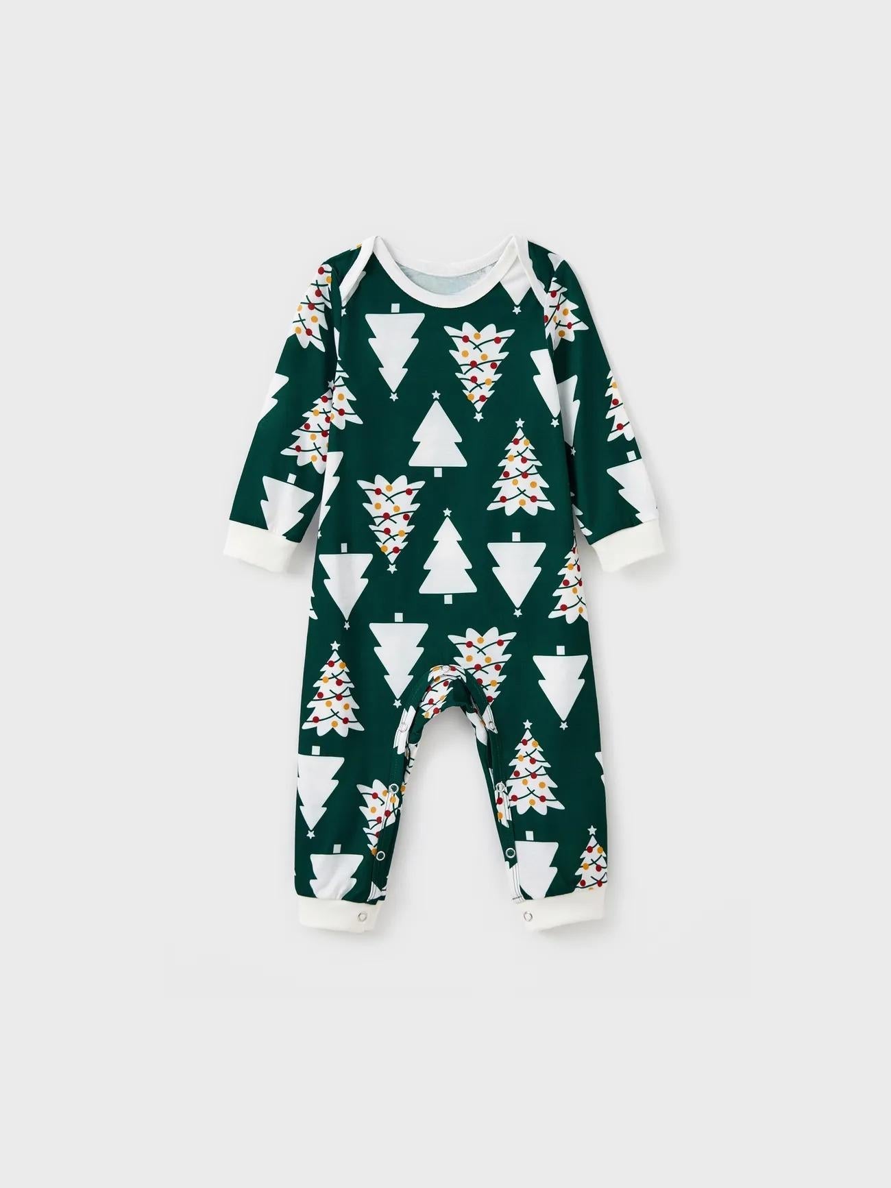 Printed Christmas Glow In The Dark Design Family Matching Pajama Set