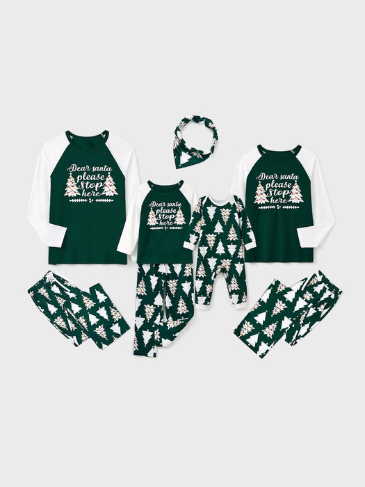 Printed Christmas Glow In The Dark Design Family Matching Pajama Set