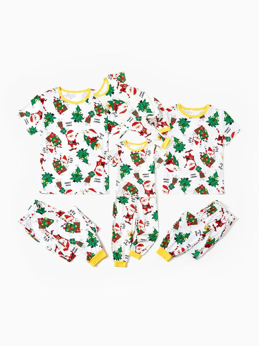 Festive Printed Family Pajama Set For Christmas