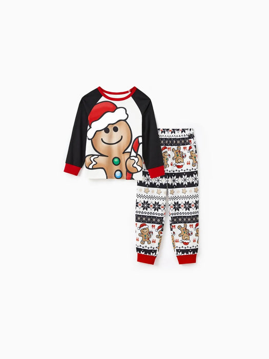 Family Matching Gingerbread Santa Pajama Set