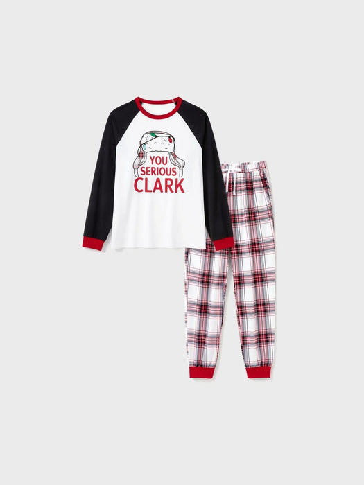 Printed Family Matching Pajama Set With You Serious Clark Text