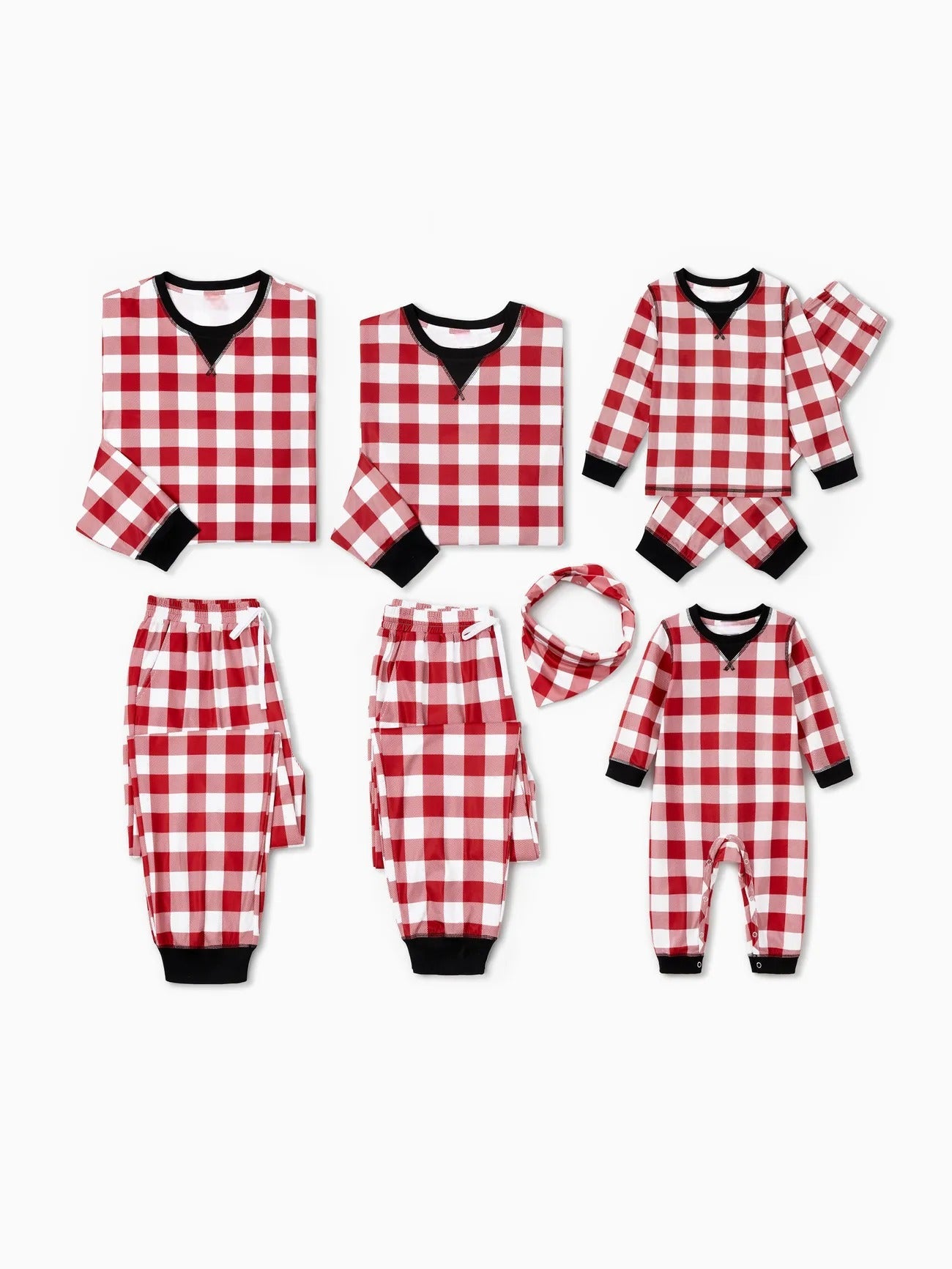 Christmas Family Matching Checkered Plaid Pajama Set