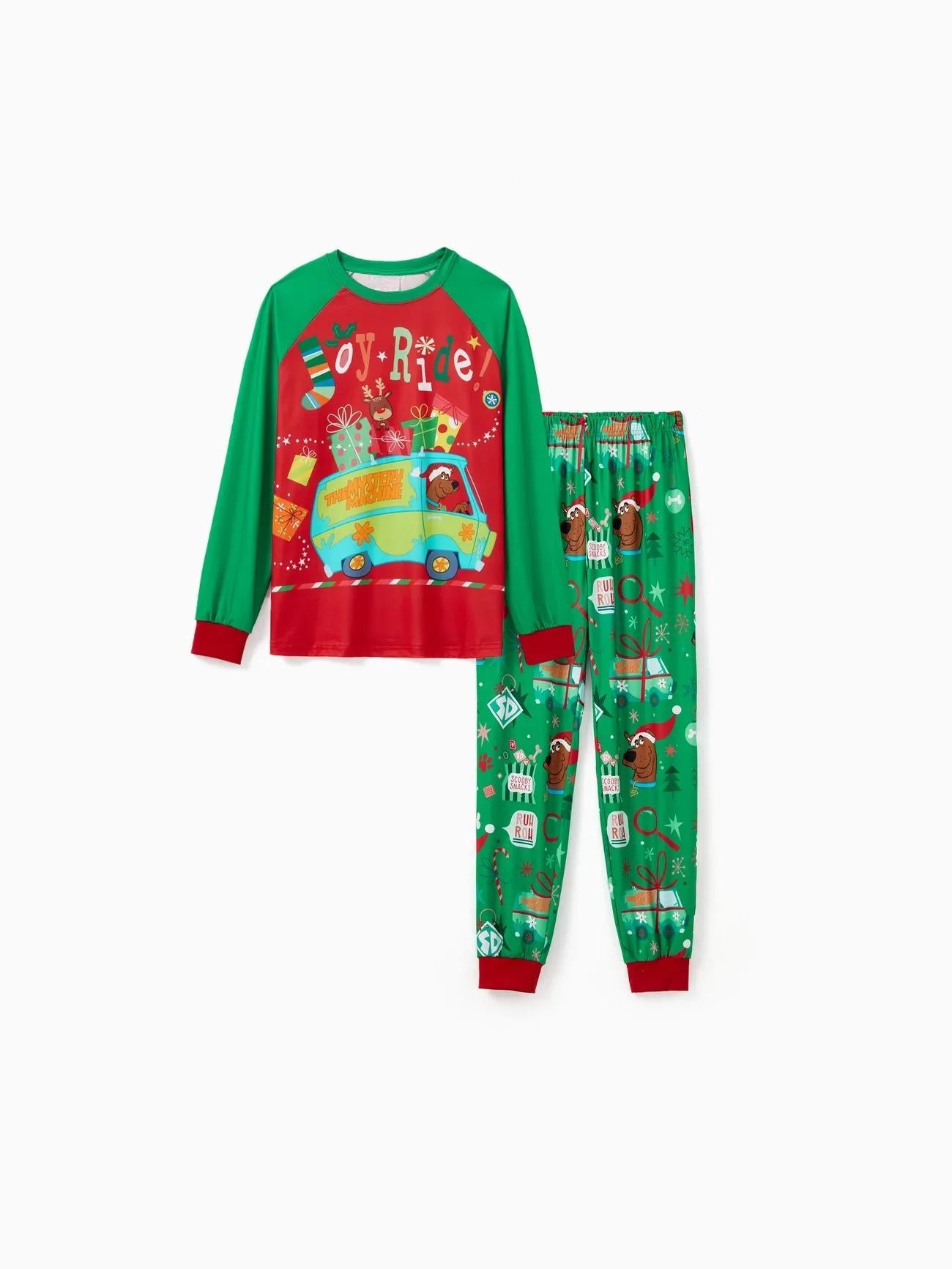 Printed Scooby Doo Joy Ride Family Matching Christmas Pajama Set