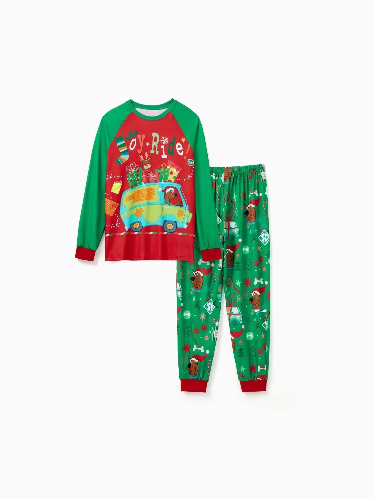 Printed Scooby Doo Joy Ride Family Matching Christmas Pajama Set