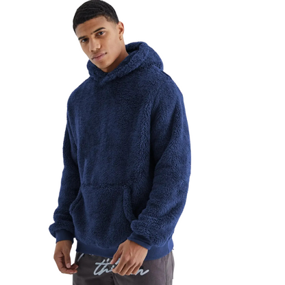 Plush Fleece Pullover With Kangaroo Pocket