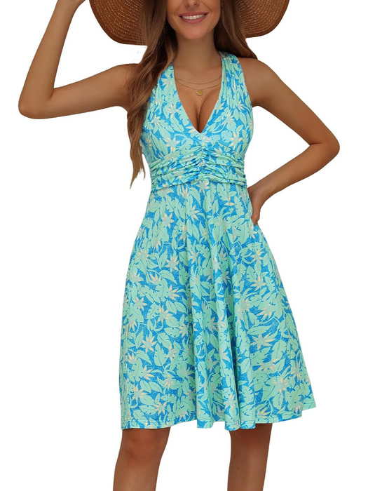 Sleeveless Floral Sundress With Pocket