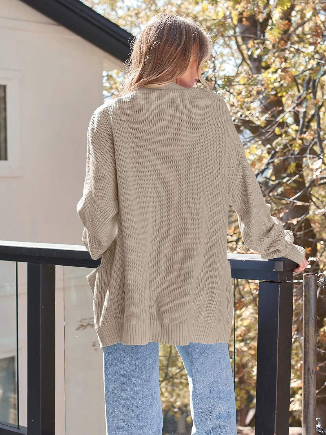 Cozy Oversized Knit Cardigan For Woman