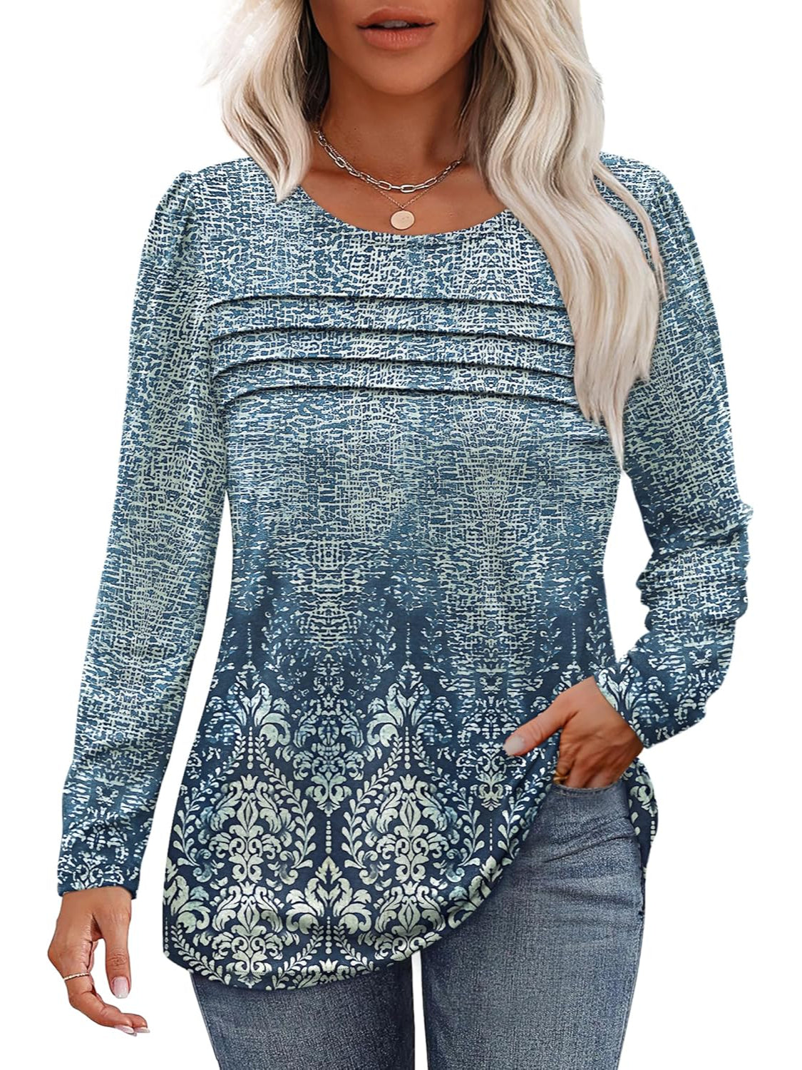 Casual Floral Printed Pullover Top