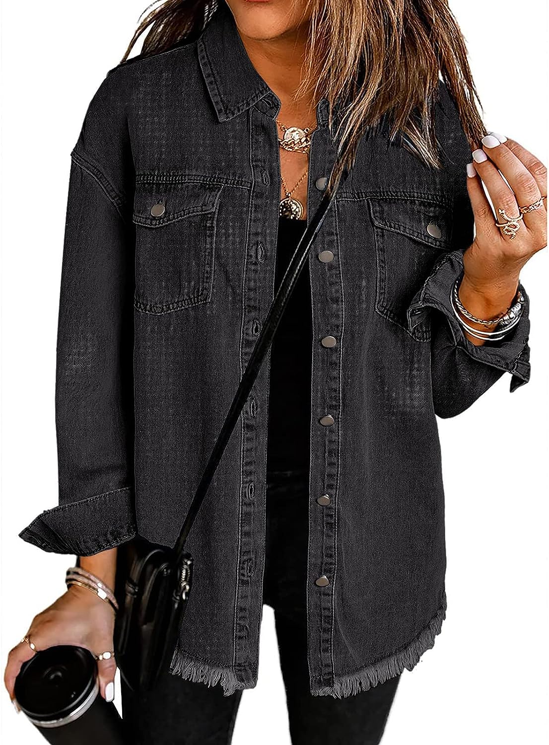 Button Up Long Sleeve Denim Jacket