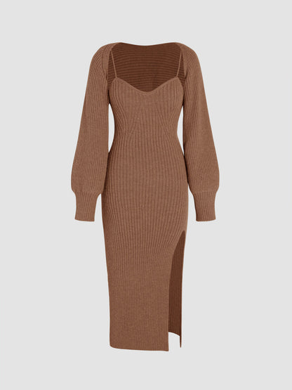 Cami Sweater Dress And Cardigan