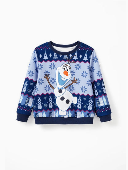 Christmas Elsa Anna Olaf Snowflake Pattern Top Set