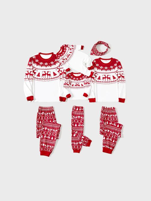 Christmas Reindeer Snowflakes Patterned Family Set