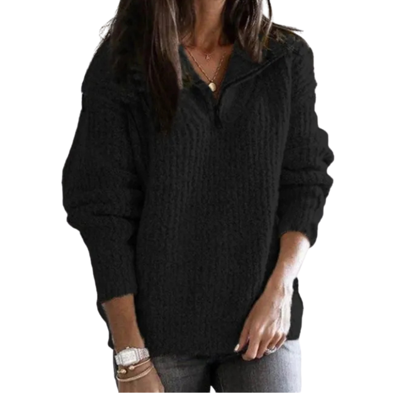 Timeless Quarter Zip Knit Sweater