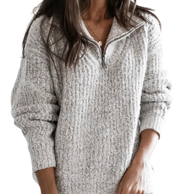 Timeless Quarter Zip Knit Sweater