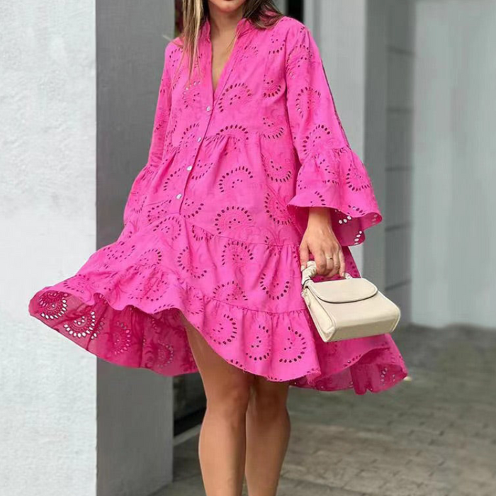 Embroidered Flowy Dress