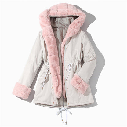 Winter Jacket With Faux Fur Lining And Hood