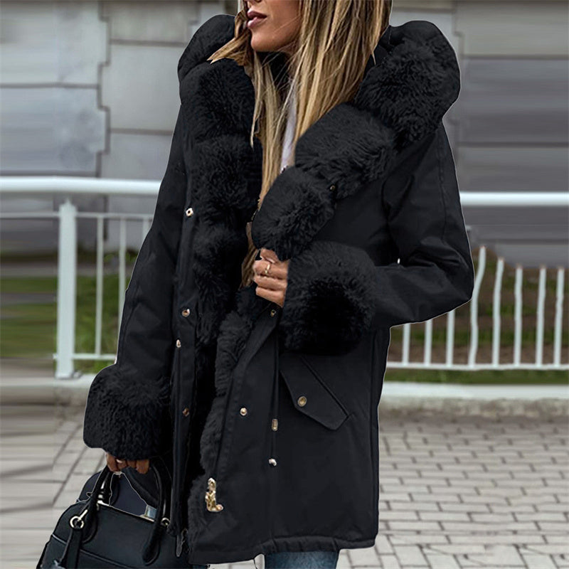 Winter Jacket With Faux Fur Lining And Hood