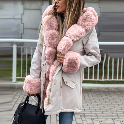 Winter Jacket With Faux Fur Lining And Hood