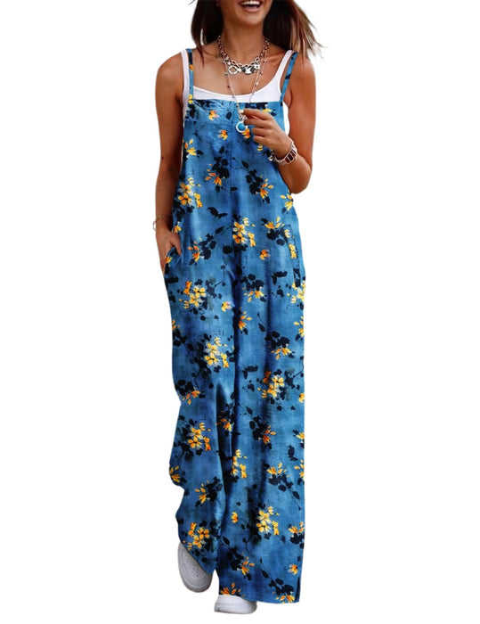 Floral Jumpsuit With Pockets