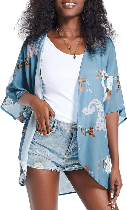 Floral Print Puff Sleeve  Top