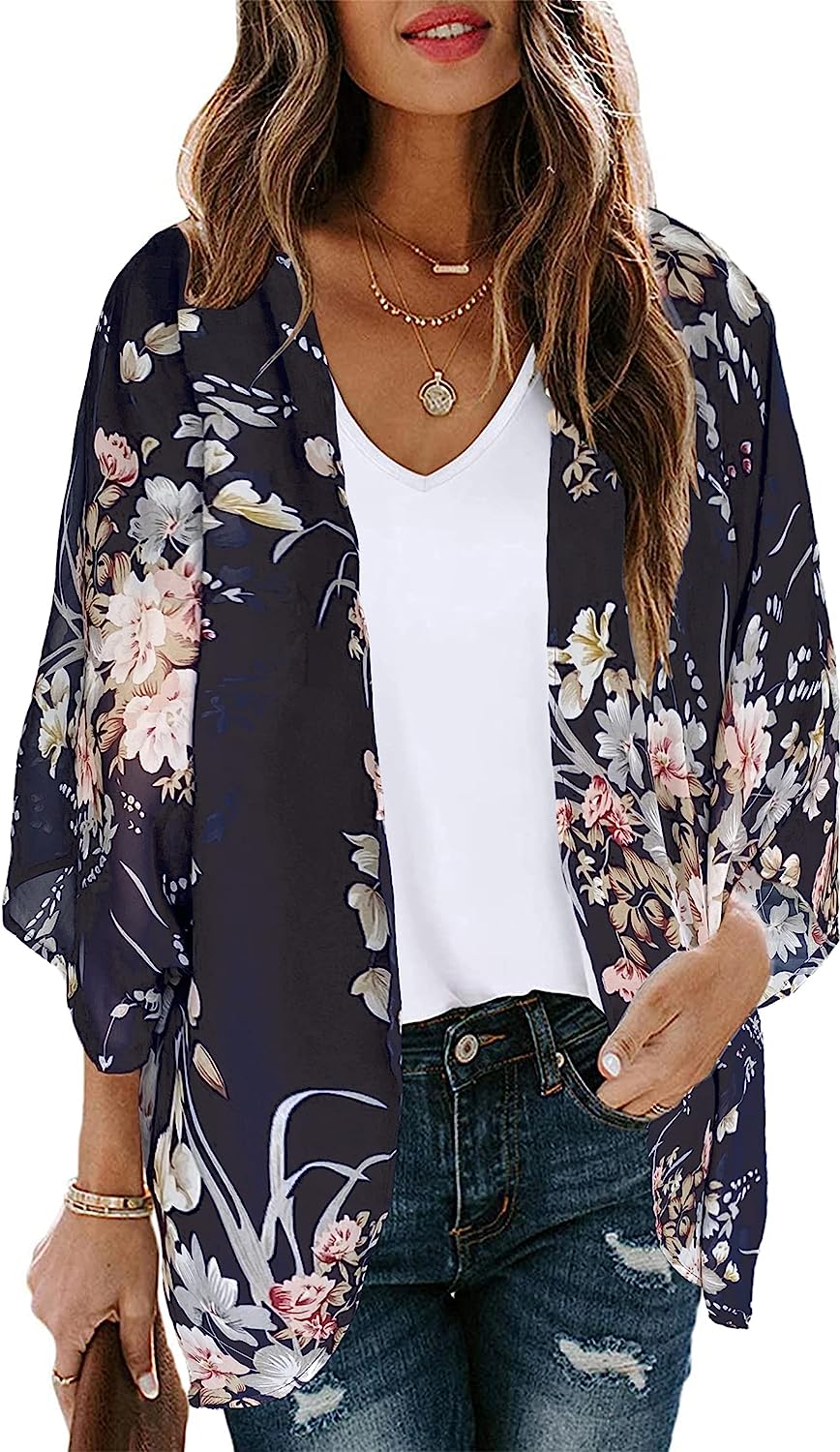 Floral Print Puff Sleeve  Top