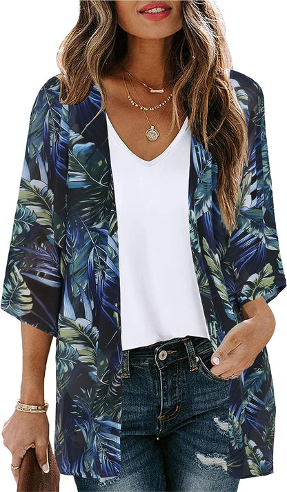 Floral Print Puff Sleeve  Top