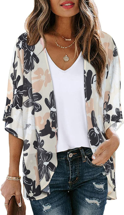 Floral Print Puff Sleeve  Top