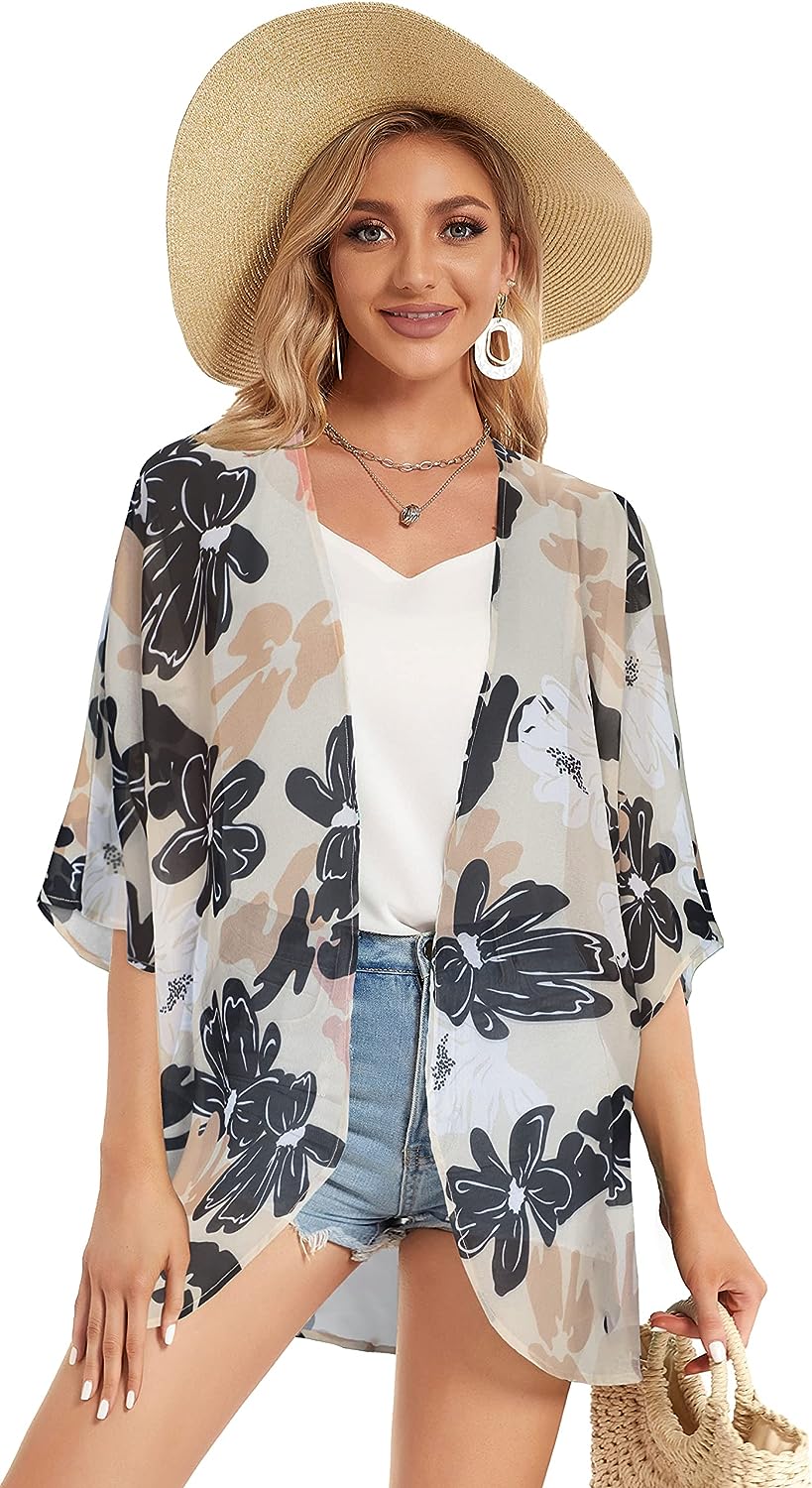 Floral Print Puff Sleeve  Top