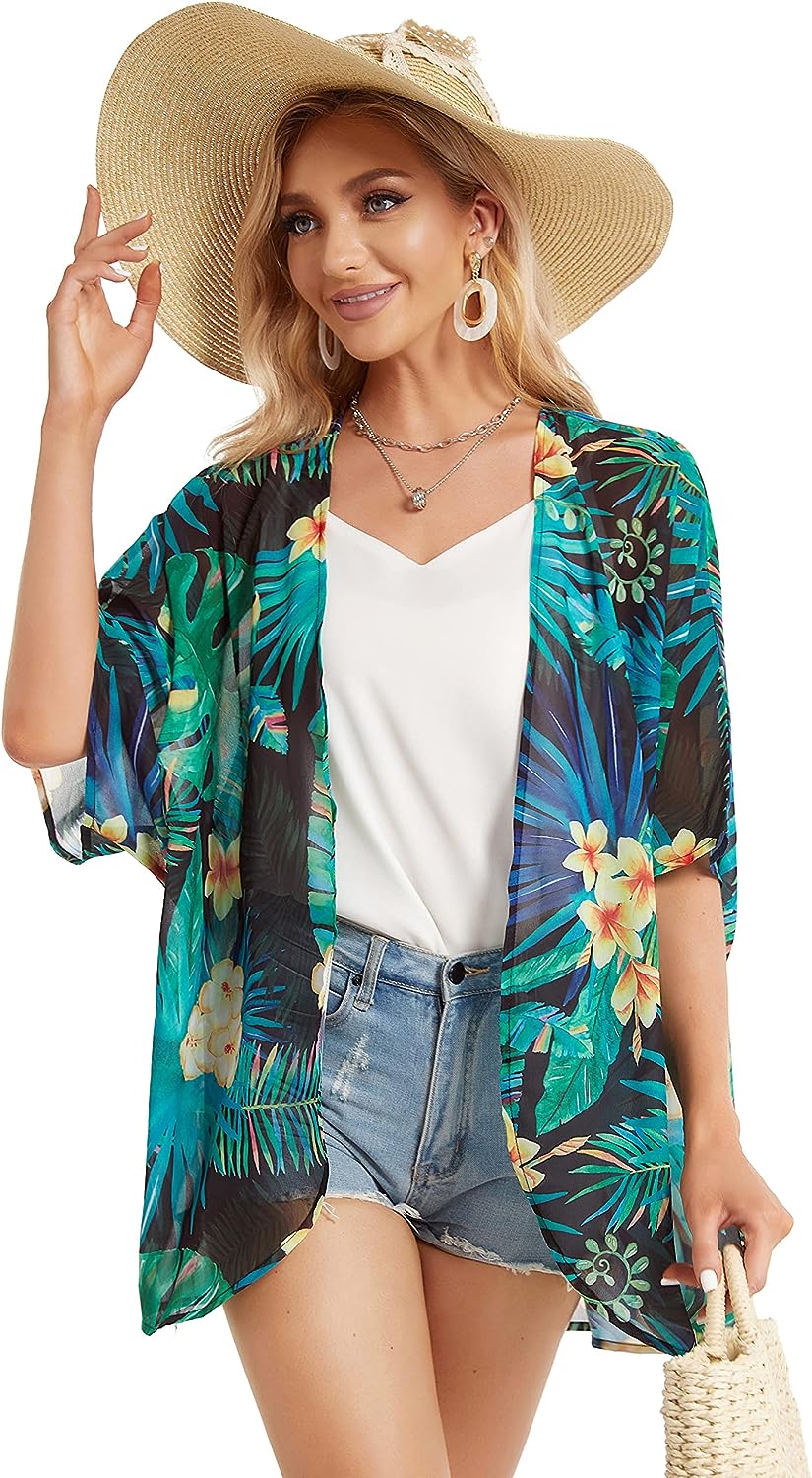 Floral Print Puff Sleeve  Top