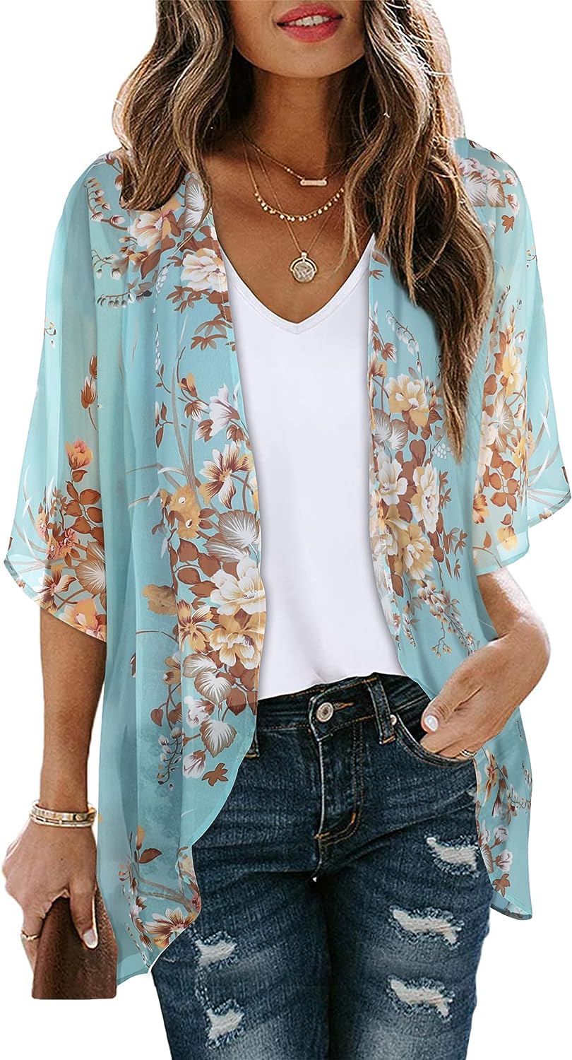 Floral Print Puff Sleeve  Top